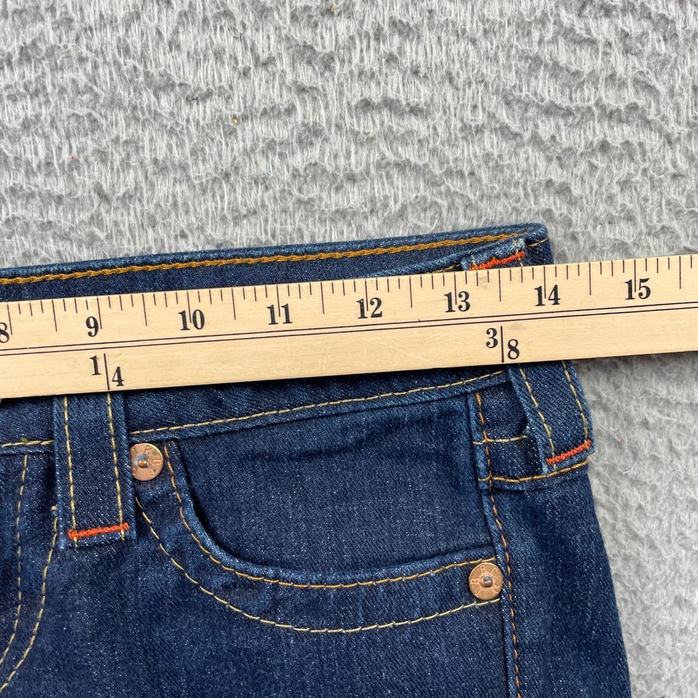 True Religion Jeans Womens 25 Blue Joey Flare Low Rise Horseshoe Pockets Denim - Picture 8 of 11